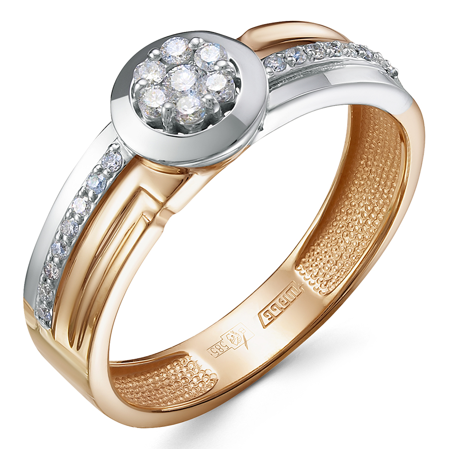 Кольцо, золото, бриллиант, 01-4277